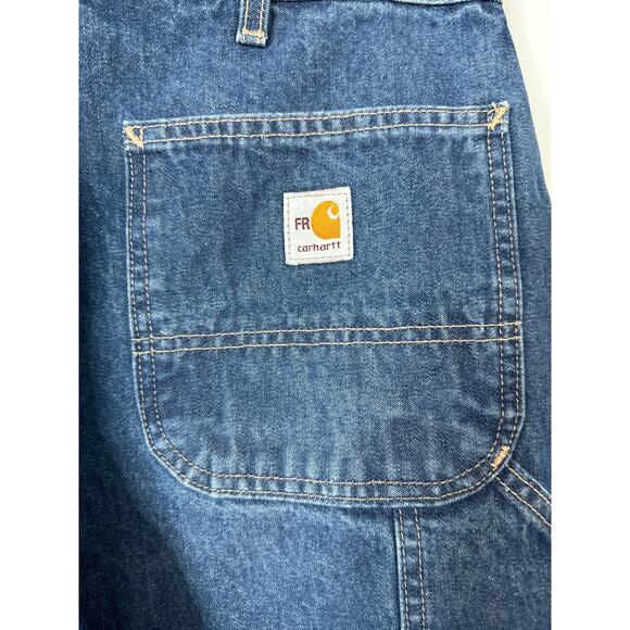 Carhartt Men's Original Fit Straight Leg Work Jeans Pockets Blue Size 34X30north - Picture 6 of 8